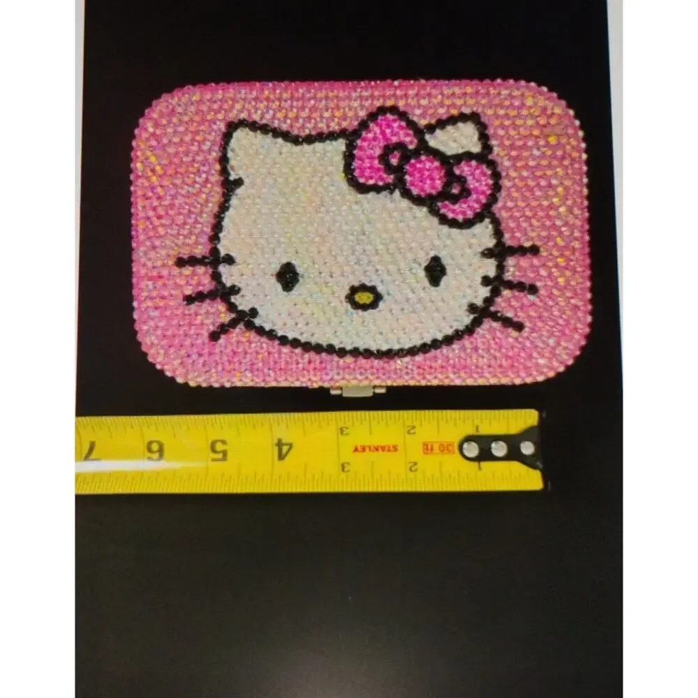 Hello Kitty Bedazzled Jewelry Box Earrings and Rings